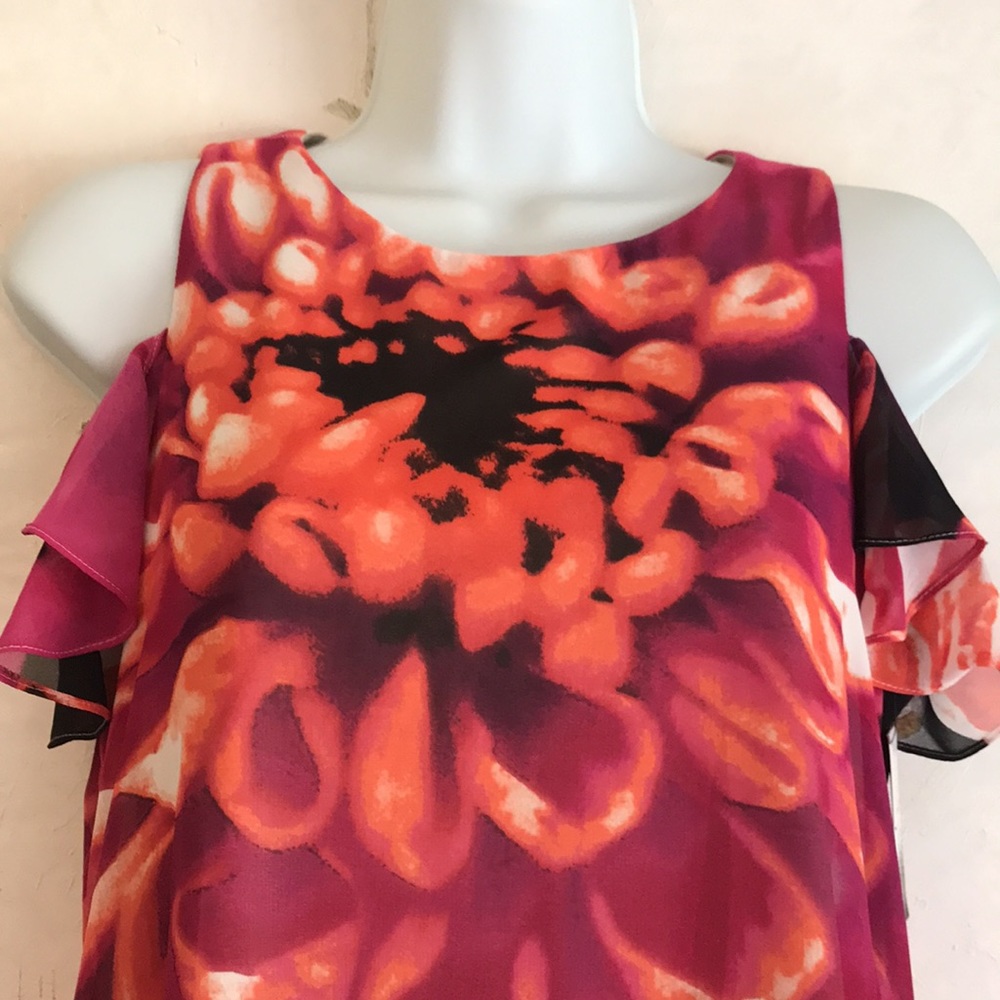 Kensie cold shoulder floral print dress NWT